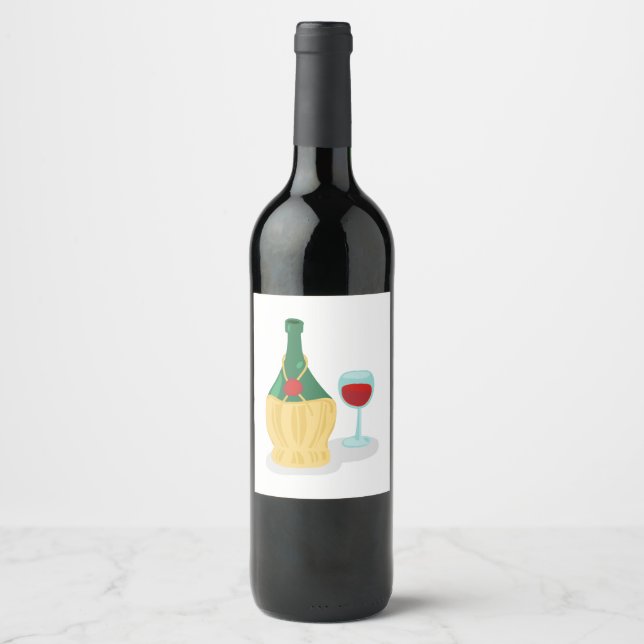 Etiqueta Para Botella De Vino Chianti italiano (Anverso)