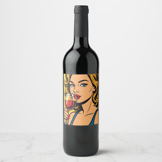 Etiqueta Para Botella De Vino chica de vinos (Anverso)