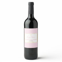 Chica Rosa Gingham Bautismo Mínimo Religioso