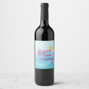 Etiqueta Para Botella De Vino Chicas de crucero