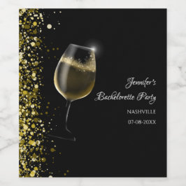 Etiqueta Para Botella De Vino Chicas fin de semana burla bachillerato partido de