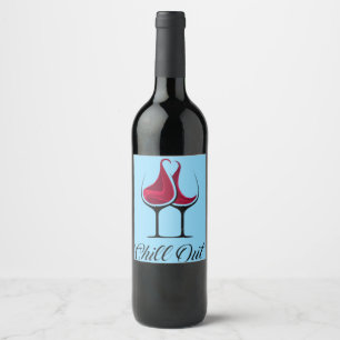 Etiqueta Para Botella De Vino Chill Out Amor por el Vino