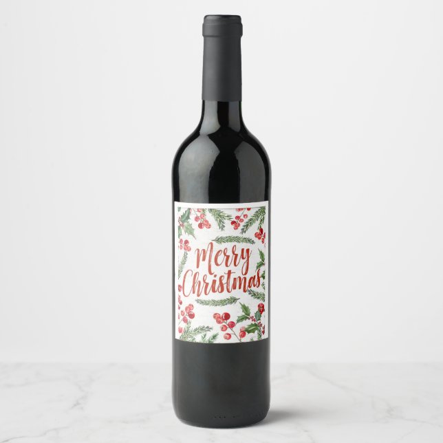 Etiqueta Para Botella De Vino Christmas eve wine lable  (Anverso)