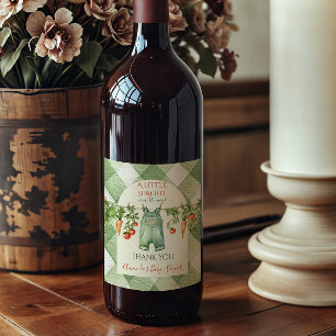 Etiqueta Para Botella De Vino Chupito De Bebé Neutro Rústico Fiesta De Baby Show