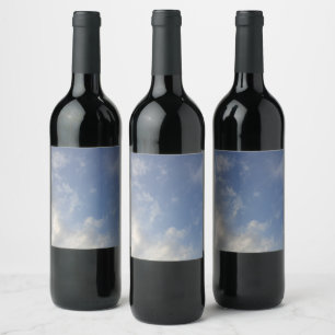 Etiqueta Para Botella De Vino Cielo azul