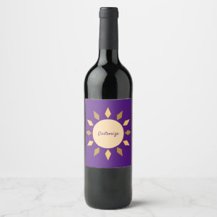 Etiqueta Para Botella De Vino Círculo solar geométrico Thunder_Cove
