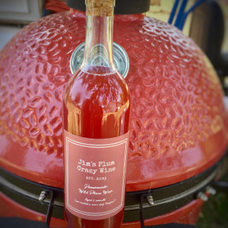 Etiqueta Para Botella De Vino Ciruela Silvestre Casera Divertida Personalizada