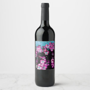 Etiqueta Para Botella De Vino Ciruelo del ~ del pensamiento de FʟᴏᴡPᴏᴡ