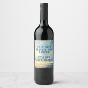 Etiqueta Para Botella De Vino Cita de Sky de nombre personalizado