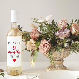 Etiqueta Para Botella De Vino Cita divertida sobre el embarazo de Red Post