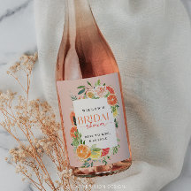 Cítricos Tropicales Ducha Personalizado Vino