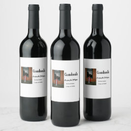 Etiqueta Para Botella De Vino Clásica graduación agregar nombre de foto clase de