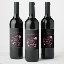 Etiqueta Para Botella De Vino Clásica y Ordinaria Rosa Personalizada