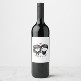 Etiqueta Para Botella De Vino Clásico de 'Hasta que la Muerte nos Separe' – Hist