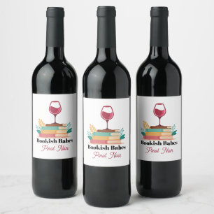 Etiqueta Para Botella De Vino Club de Lectura Moderno Chic Personalizado