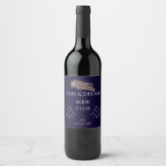 Etiqueta Para Botella De Vino Club de Libro de Fantasía Estrellas y Sueños - Eti