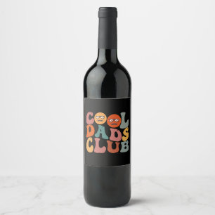 Etiqueta Para Botella De Vino Club de Padres Geniales Papá Día del Padre Retro G