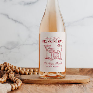 Etiqueta Para Botella De Vino Cócteles De Borracha Enamorada Fin De Semana De De