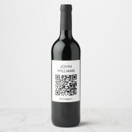 Etiqueta Para Botella De Vino Código QR de apertura de exposición de empresa per