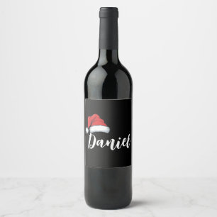 Etiqueta Para Botella De Vino Coincidencia de la familia Navidad Xmas nombre per