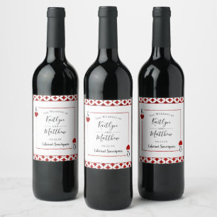 Etiqueta Para Botella De Vino Colección de Bodas de tarjetas de reproducción de 