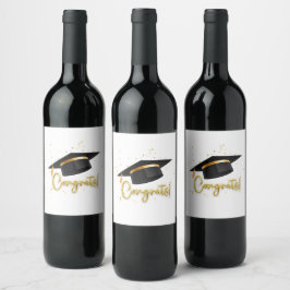 Etiqueta Para Botella De Vino Colección de Celebración de Graduación