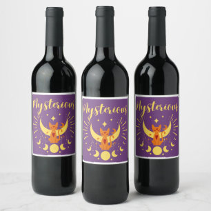 Etiqueta Para Botella De Vino Colección de sellos de Halloween "misteriosa"