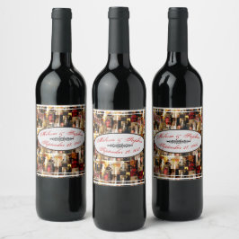 Etiqueta Para Botella De Vino Collage de retrato Lady elegante de John Singer Sa