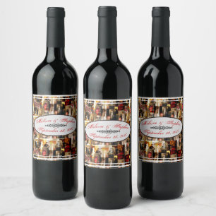 Etiqueta Para Botella De Vino Collage de retrato Lady elegante de John Singer Sa