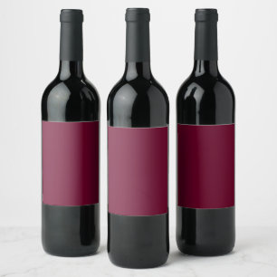 Etiqueta Para Botella De Vino Color de tendencia Etiqueta oscura de comida y beb