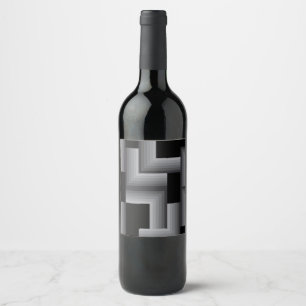 Etiqueta Para Botella De Vino Color negro, plateado, fresco, único y moderno, f
