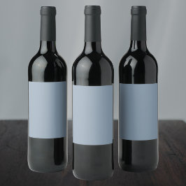 Etiqueta Para Botella De Vino Color sólido azul turbio