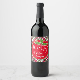 Etiqueta Para Botella De Vino Colores de navidades colocados
