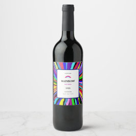 Etiqueta Para Botella De Vino Colores divertidos