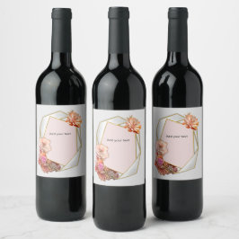 Etiqueta Para Botella De Vino Colores exitosos de Apricot Crush