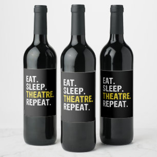 Etiqueta Para Botella De Vino Coma un regalo de teatro de teatro de teatro de re