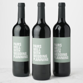 Etiqueta Para Botella De Vino Combina bien con planificación de bodas novia dive