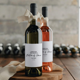 Etiqueta Para Botella De Vino Combina Bien Con Ser Una Propuesta de Matrona de H