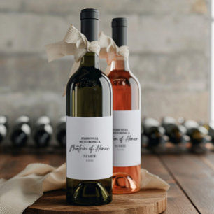 Etiqueta Para Botella De Vino Combina Bien Con Ser Una Propuesta de Matrona de H