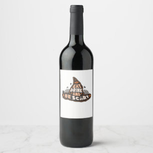 Etiqueta Para Botella De Vino Come Bebe Y Sé Espantosa Bruja Solo Regalo De Hall