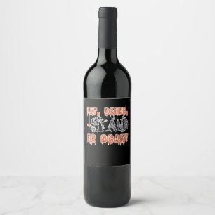 Etiqueta Para Botella De Vino Come Bebe Y Sé Espantoso Clásico Creativo Informal