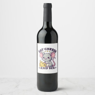 Etiqueta Para Botella De Vino Come Queso Y Peca