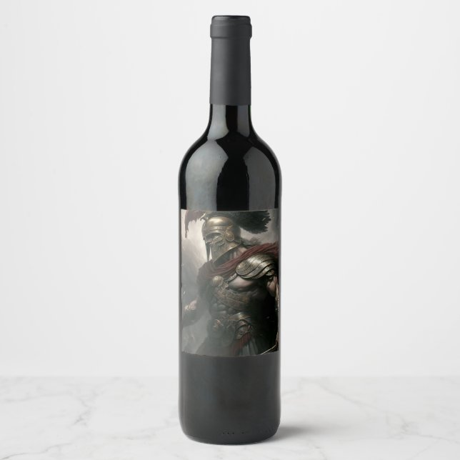 Etiqueta Para Botella De Vino Commander (Anverso)