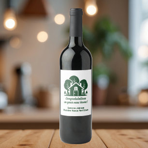 Etiqueta Para Botella De Vino Compañía de bienes raíces de bosque personalizado 