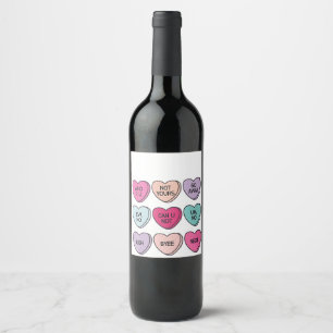 Etiqueta Para Botella De Vino Conciencia individual anti Día de San Valentín