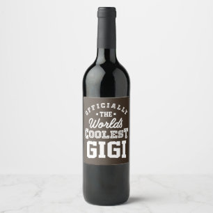 Etiqueta Para Botella De Vino Coolest Gigi