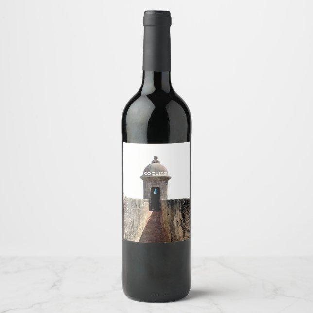 Etiqueta Para Botella De Vino Coquito en El Morro (Anverso)