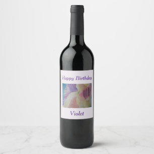 Etiqueta Para Botella De Vino Coral Reef Abstract Art Wine Label