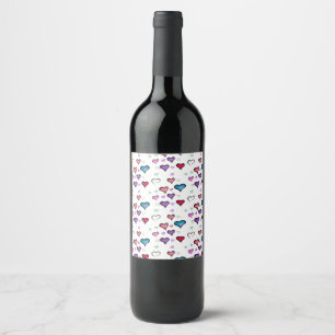 Etiqueta Para Botella De Vino corazón el día de San Valentín