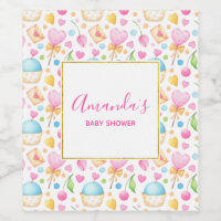 Corazones y muffins Delightful Watercolor Pattern